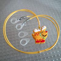 BTE Hearing Aids Protection & Security Clip Anti-Lost Cord Portable Hang Rope (Christmas) (Yellow)