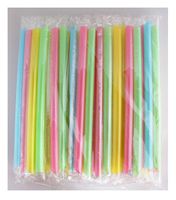 35 ct. Large Extra Wide Straws for Thick Milkshake, Smoothie etc - approx. 9" x 0.5" [ Individually Wrapped ]