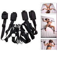 Indoor Bedroom Play Straps, Black Nylon Straps Fit Almost Any Size Mattress and All People