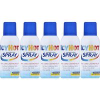Icy Hot Maximum Strength Medicated Pain Relief Spray 3.7 Ounces (Value Pack of 5)