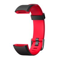 YAMAY Replacement Bands for Fitness Tracker with Color Screen (SW351) (Black-Red)