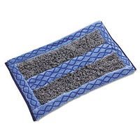 Rubbermaid Commercial HYGEN RCP 1791794 Dust/Scrub Rough-Surface Microfiber Mop Pad, 17-1/2" W x 12" D, Blue (Pack of 6)