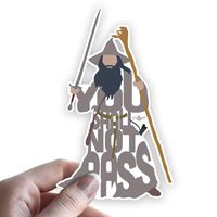 Grantedesigns Gandalf Sticker from Lord of The Rings Decal for Laptop or Any Flat Surface