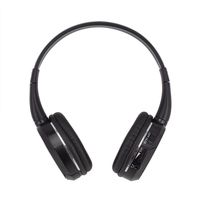 DDAUTO Universal 2 Channel Infrared Wireless Car IR Headphone Support IR Transmitter or Wire Connection (Black)