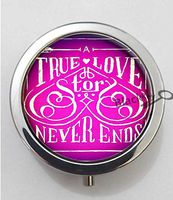 BlackKey A True Love Story Never Ends 3-Compartment Decorative Pocket Gift Box Case Organizer for Pill, Color 1 -571