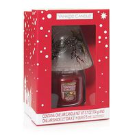 Yankee Candle Set RED Apple Wreath Small JAR and Shade