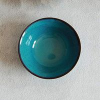 AXZHYX Bowl Ceramic Bowl Creative Hand-Painted Fruit Salad Plate Steak Pizza Tray Noodles Rice Tableware 18x6.5cm Hotel Tableware Home Noodles Boiled Fish Soup Bowl