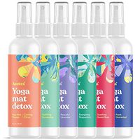 ASUTRA Organic Yoga Mat Cleaner (Variety Pack), 4 fl oz Each - 6 Bottles | Safe for All Mats & No Slippery Residue | Cleans, Restores, Refreshes | Comes w/Microfiber Cleaning Towel