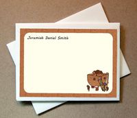 Noah's Ark Note Cards - Personalized (40 Cards and Blank Envelopes)