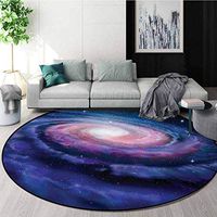RUGSMAT Galaxy Warm Soft Cotton Luxury Plush Baby Rugs,Nebula in Outer Space Spiral Stardust Mist Cloud of Dust Planetarium Astronomy Art Kids Teepee Tent Game Play House Round,Round-51 Inch