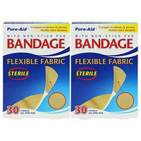 Pure-Aid Flexible Fabric Bandage - 30ct (2 Pack)