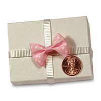 Pink Small Polka Dot Bow Ties 1 3/8" | Quantity: 20 Width 7/8"