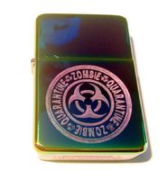 Vector KGM Thunderbird Custom Lighter - Biohazard Toxic Seal Zombie Quarantine Seal Logo Prism Rainbow ICE High Polish Chrome Rare!