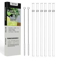 Hard Plastic Long Straws for Yeti,Clear Replacement Drinking Straws for Kid & Children Mason Jar,20OZ & 30OZ Tumblers (Straight-6) …