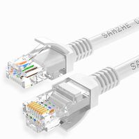 SAMZHE Ethernet Cable, 1.5ft Heavy-Duty CAT.6 RJ45 UTP LAN Cable High Speed Gigabit Network Patch Cord (White)