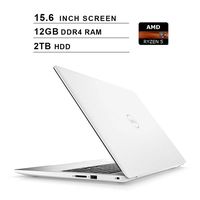 Dell Inspiron 15 5000?15.6 Inch FHD 1080P Laptop - AMD 4-Core Ryzen 5 2500U up to 3.6 GHz, AMD Radeon Vega 8, 12GB DDR4 RAM, 2TB HDD, HDMI, Bluetooth, WiFi, Windows 10 Home,?White