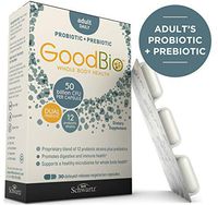 Premium Prebiotics and Probiotics Supplement for Immune Support & Digestive Health - 50 Billion CFU - Promotes Healthy Gut Flora with Inulin- 12 Shelf Stable Strains - 30 Day Supply from GoodBio
