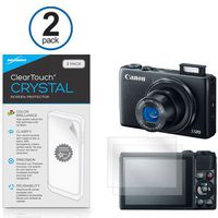 Canon Powershot S120 Screen Protector, BoxWave [ClearTouch Crystal (2-Pack)] HD Film Skin - Shields from Scratches Canon Powershot S120