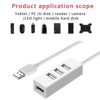 Halffle USB 2.0 with 4-Port Mobile Hard Disk High-Speed Hub Mini Socket,Portable Data for iMac Pro,Hub Notebook PC, Laptop