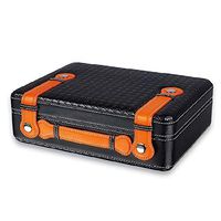 YX Xuan Yuan Cigar Box, 30-Pack Portable Cedar Wood Cigar Humidor, Leather Moisturizing Box Moisturizing Cabinet Gift Box with Moisture Meter Moisturizing Device, Size: 27x20x8.5cm Cigar Box