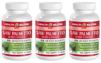 Hair Loss Pills - Saw Palmetto Berry Extract - Male Prostate Supplement - 3 Bottle 180 Softgels