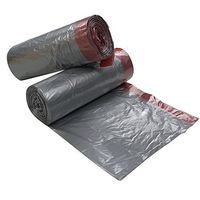 Qsbon 30 Gallon Large Drawstring Trash Bag, 55 Counts, Gray