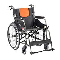 Wheelchair Medical Equipment Aluminum Alloy for The Elderly, Folding Manual Anti-Skid Car/Small Portable Disabled Folding Back/Lightweight, Weight-Bearing KG Free Pneumatic Tire Walker