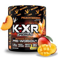 VMI Sports K-XR Pre-Workout Supplement for Intense Energy, Peach Mango, 30 Servings, Muscle Builder for Extreme Pumps, Enhanced Focus, Creatine Free, Endurance, Strength and Power Pre-Workout Powde