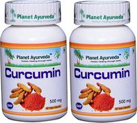 Curcumin - 2 bottles (each 60 capsules, 500mg) - Planet Ayurveda in USA