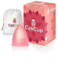 CaliCup Menstrual Cup with Bonus Cup Holder Carrying Bag Small Normal Menstrual Flow, Reusable Menstrual Cup Soft Comfort Fit