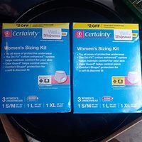 Walgreens Certainty Women's Underwear 3 Count(Pack of 2) Total 6/(2 S/M/2 Large/2 XL)