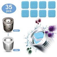 35 Pieces Effervescent Tablet Washer Cleaner- Solid Washing Machine Cleaner, Deep Cleaning Remover with Triple Decontamination for Bath Room Kitchen