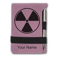 Mini Notepad, Radioactive Symbol, Personalized Engraving Included (Pink)