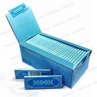 Moon 77×45mm 1.25" inch Cigarette Rolling Papers 60 Booklets Rice Paper