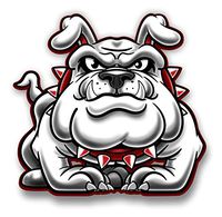 Bulldog Standing Cartoon Vinyl Decal Bumper Sticker for Laptops Cars Trucks Windows Etc.