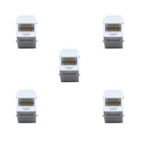 Dasunny 5Pcs Cat6 Keystone RJ45 Couplers Keystone, Female to Female, White