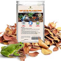 SunGrow Dwarf Frog Leaf Litter, 2 Inches, Mini Leaves for Boosting Microfauna, Regulates Humidity Inside Terrarium, Provides Shelter, Aids in Breeding, Regulate pH of Substrate, 50 Pieces