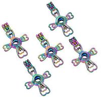 5X Rainbow Color 3D Cross Pearl Cage Locket Pendant Essential Oil Diffuser Gift Prom Woman Bright Cute Stylish For gift Simple Elegant Jewerly Aesthetic