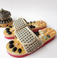 Natural pebbles massage shoes home slippers health shoes , 2 , 42-43