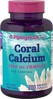 Piping Rock Ultra Coral Calcium 1000mg Complex Per Serving 200 Capsules Dietary Supplement
