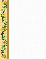 Elegant Yellow Floral Stationery Printer Paper 26 Sheets