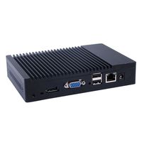 Cost Saving Vmware/Citrix Support Small Desktop Computer Mini PC with AMD 1450 DDR3+Msata SSD Fanless Version Barebone System Partaker C6 Black Option