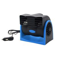 Car Cooling Air Fan 12V Auto Vehicle Van Auto Speed Adjustable Silent Cooler Vent Electric Car Dash Fan Blue