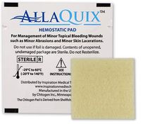 Inspiration Medical Technology, Inc. AllaQuix Stop Bleeding Pad (Large 2-inch Square) Professional-Grade First-Aid Hemostatic Gauze (Blood Clotting Bandage)