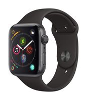 Apple Watch Series 4 44mm GPS Only, Space Gray Aluminum - Black Sport Band (Renewed)