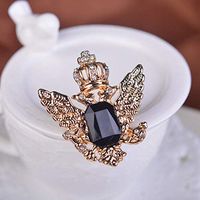 Fashion Jewelry Scarf Men Pins Corsage Rhinestone Eagle Brooch Collar Pin Daily Popular Novelty Aesthetic Party Girls Girl Jewerly Design | Color - Gold Black