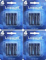 Loopacell 48-MD70-XWY9 AAA 1000mAh Ni-MH Rechargeable Battery with Storage Pack of 16