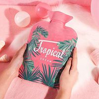 Irrigation hot Water Bottle Female Injection Plumbing Water Bag Flushing Warm Handbag Cute Cartoon Student Small Hand Warmer Explosion-Proof Warm Treasure, Pink Needle Large