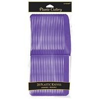 Amscan 4548.25 Plastic Premium Knives, 9.2 x 4, Purple