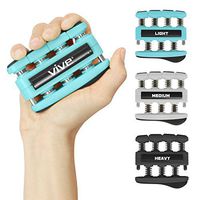 Vive Finger Strengthener (3 Pack) - Guitar Digit Exerciser - Hand Grip Workout Equipment for Musician, Rock Climbing and Therapy - Master Gripper Exercise Tool - Forearm Muscle Strengthening Kit